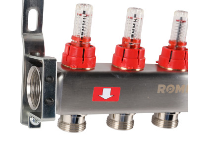 ROMMER RMS-1200-000005 ROMMER Коллектор из нержавеющей стали с расходомерами 5 вых.