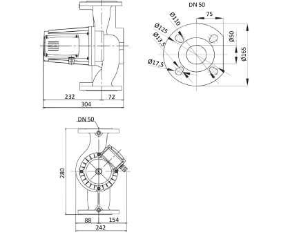 Циркуляционный насос Shinhoo BASIC PRO 50-12SF 3x380V