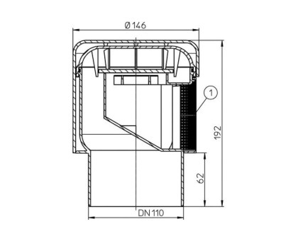 Канализационный вакуумный клапан Hutterer & Lechner, DN 110 (Россия)